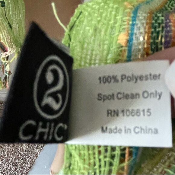 2 Chic Sparkly Scarf Green Pink Orange Blue Purple White With Fringe - Picture 7 of 10